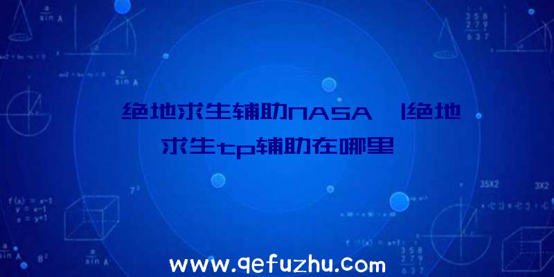 「绝地求生辅助NASA」|绝地求生tp辅助在哪里